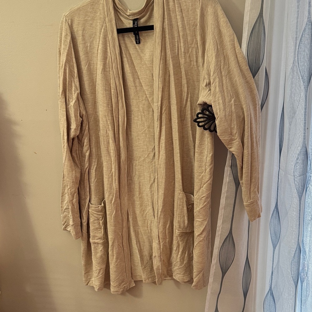 Torrid Cream Open Front Cardigan
